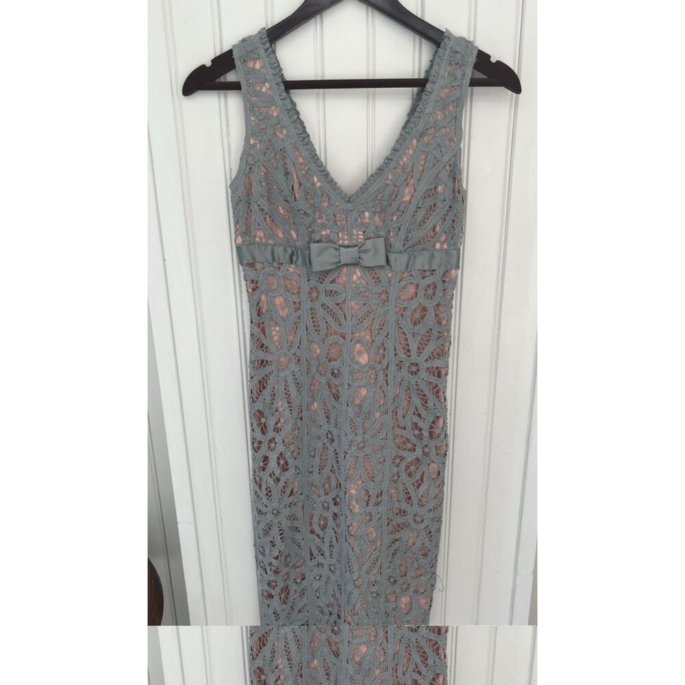 Betsey Johnson Sz 0 Vintage 90s Crochet Cotton Lace Dress Silk Lining Fairycore